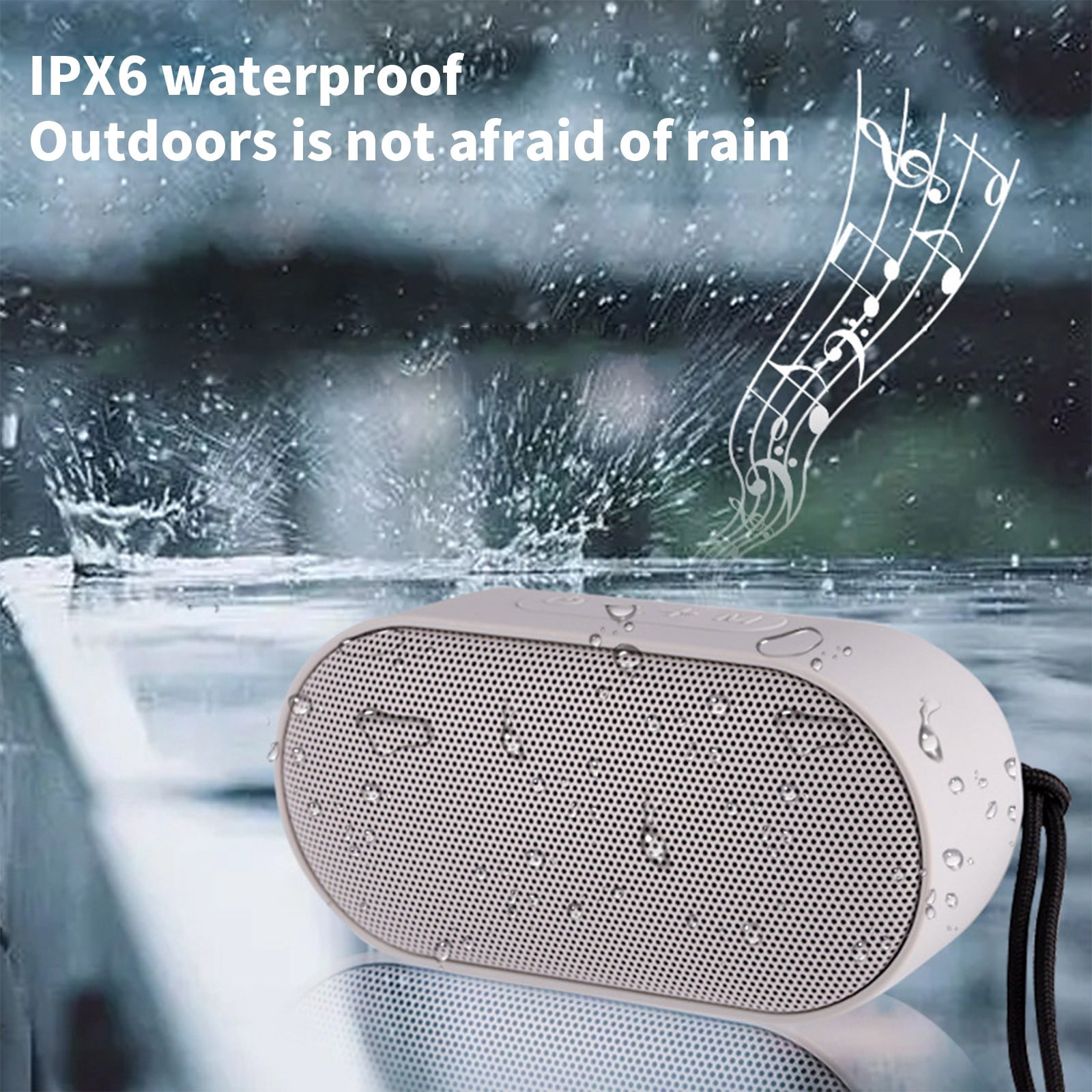 Byujiro Bluetooth 5.0 Desktop Speaker with USB and Card Slot Portable Waterproof and High Volume Bluetooth Speaker for Party, Camping & Home Use, Ideal Gift Idea