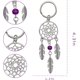 thumbnail image 2 of Paquete de 6 llaveros de atrapasueños hechos a mano de plata, llavero de atrapasueños, estuche para llaves, accesorios decorativos, joyería artesanal DIY ER, 2 of 5
