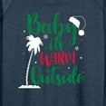 thumbnail image 3 of Instant Message - Baby Its Warm Outside Christmas - Women's Lightweight French Terry Long Sleeve Shirt, 3 of 6