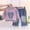 Purple, variant on Wilark Toddler Girls Outfit Sets with Heart Long Sleeve 2 Piece Sweatshirt and Jeans Cute Casual Kids Fall Clothes Hot Pink 3