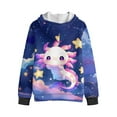 thumbnail image 2 of Chririnla Galaxy Axolotl Zip Up Jacket for Kids and Boys - girl Fuzzy Hoodie Lightweight Comfy Casual Hoodie for School and Sports, 2 of 7