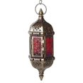 thumbnail image 1 of 1/2pcs Hanging Candle Lantern Retro Moroccan Candle Holder Hollow Metal Glass Candle Holder, 1 of 4