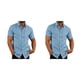 thumbnail image 2 of Sonducket Banquete Senderismo Camisa de un solo pecho para hombre Camisas de manga corta con botones de verano Ropa de moda Regalo de cumpleaños Azul L 2piezas, 2 of 6
