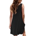 thumbnail image 4 of OutfitShow Women Summer Casual V-Neck Tank Dress Beach Cover Up with Side Pockets, 4 of 5