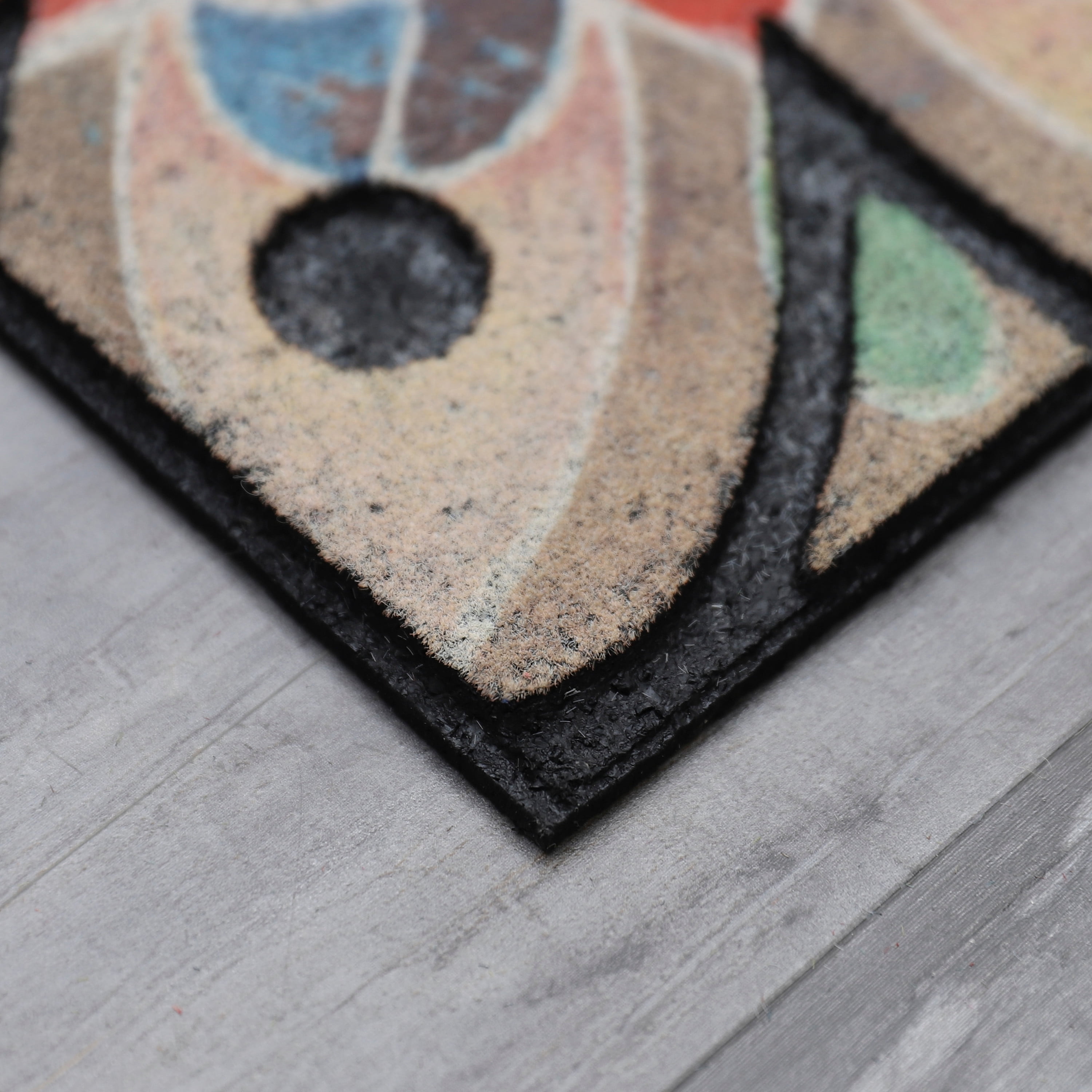Mohawk Home Doorscapes Mat Playful Medallion Welcome Mat Scatter, 1'6"x2'6", Blue