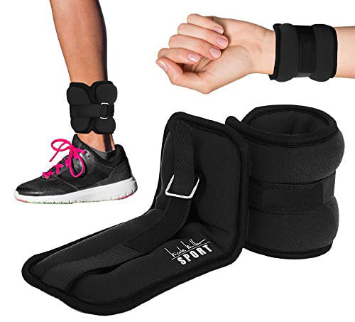 Nicole Miller Hand Weights 4 LB Set with Comfy Hand Straps for Walking Running Jogging 