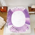 thumbnail image 5 of Manfei Kawaii Snowmen Bed Sheets,Merry Christmas King Sheets,Purple White Sheet Set For Kids,Super Cozy Room Decor,4pcs, 5 of 7
