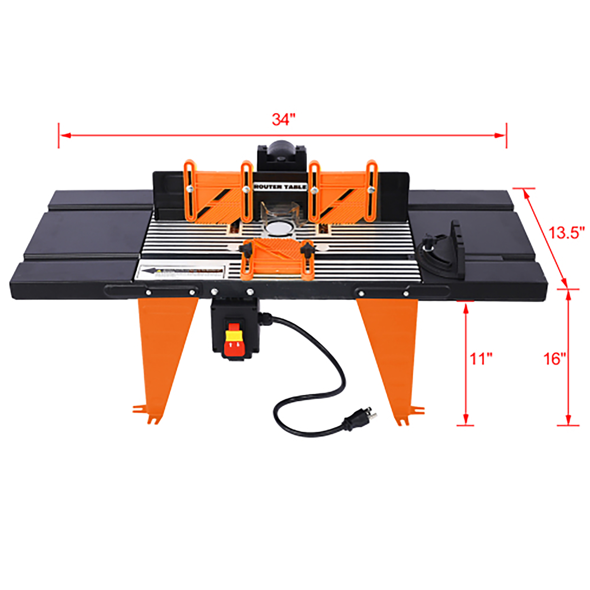 Elleree 34’’ 12 V Universal Electric Benchtop Router Tables Adjustable Woodworking Router Table for Wood Precision Cutting,Craftsman Tool