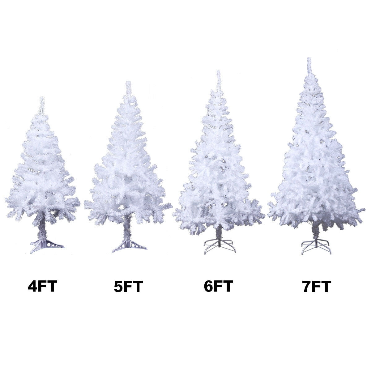 Kepooman 7ft Artificial White Christmas Tree with Solid Stand, Christmas Festival Decorations for Indoor Kepooman 7ft Artificial White Christmas Tree with Solid Stand, Christmas Festival Decorations for Indoor