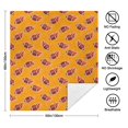 thumbnail image 5 of Football Fire Orange Pattern Soft Sherpa Fleece Throw Blanket, Warm Cozy Plush Blanket for Sofa Bed Couch, All Season, 50"x60", 5 of 5
