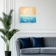 thumbnail image 2 of Canvas Print Wall Art Oil Paintings Life Is Better at The Beach Quote Picture Prints Artwork for Living Room Kitchen Bathroom Bedroom,Stretched and Framed Ready to Hang,Blue Khaki Ombre Costal, 2 of 9
