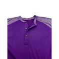 thumbnail image 5 of Lovzfmll Chandail Vintage à Boutons Raglan pour Hommes, Col Rond, Manches Longues, Contraste pour Style Violet, P, 5 of 5
