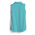 thumbnail image 4 of SCALES Sea Stripes Sleeveless Womens Polo Powder Blue, Large, 4 of 4