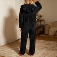 thumbnail image 5 of FAIWAD Women's Fleece Onesies Plush Hooded Jumpsuit with Pockets Soft Warm Full Zip Loungewear, 5 of 7