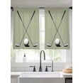 thumbnail image 2 of Golf Ball Club Sheer Curtains for Living Room Bedroom, Light-filtering Sheer Curtain, Game Sports Sage Green Light-Rod Pocket Voile Window Treatment Drapes, 52’’Wx45’’L, 2 Panels Set, 2 of 7
