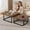 Walnut, variant on Square Nesting Coffee Table Set of 2 - 23.6" & 19.7" Center Table with Raised Edge for Living Room, Bedroom, Office