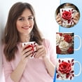thumbnail image 1 of Descuento Relámpago, Taza de café con marca de rosa roja para el día de San Valentín, regalo para parejas Akmoler, 1 of 9