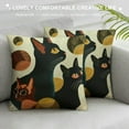 thumbnail image 3 of PIKWEEK  Boho Abstract Black Cat Decorative Throw Pillow Covers, Bohemian Sun Plant Leaves Porch Patio Outdoor Pillowcase, Minimalist Aesthetic Modern Art Cushion Case Home Decor, 3 of 5
