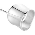 thumbnail image 4 of 20mm Width Chunky Wide Stainless Steel Wedding Band Statement Promise Anniversary Ring, 4 of 8