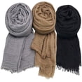 thumbnail image 1 of Conjunto de 3 bufandas envolventes para mujer, versátiles y aptas para todas las estaciones, 1 of 5