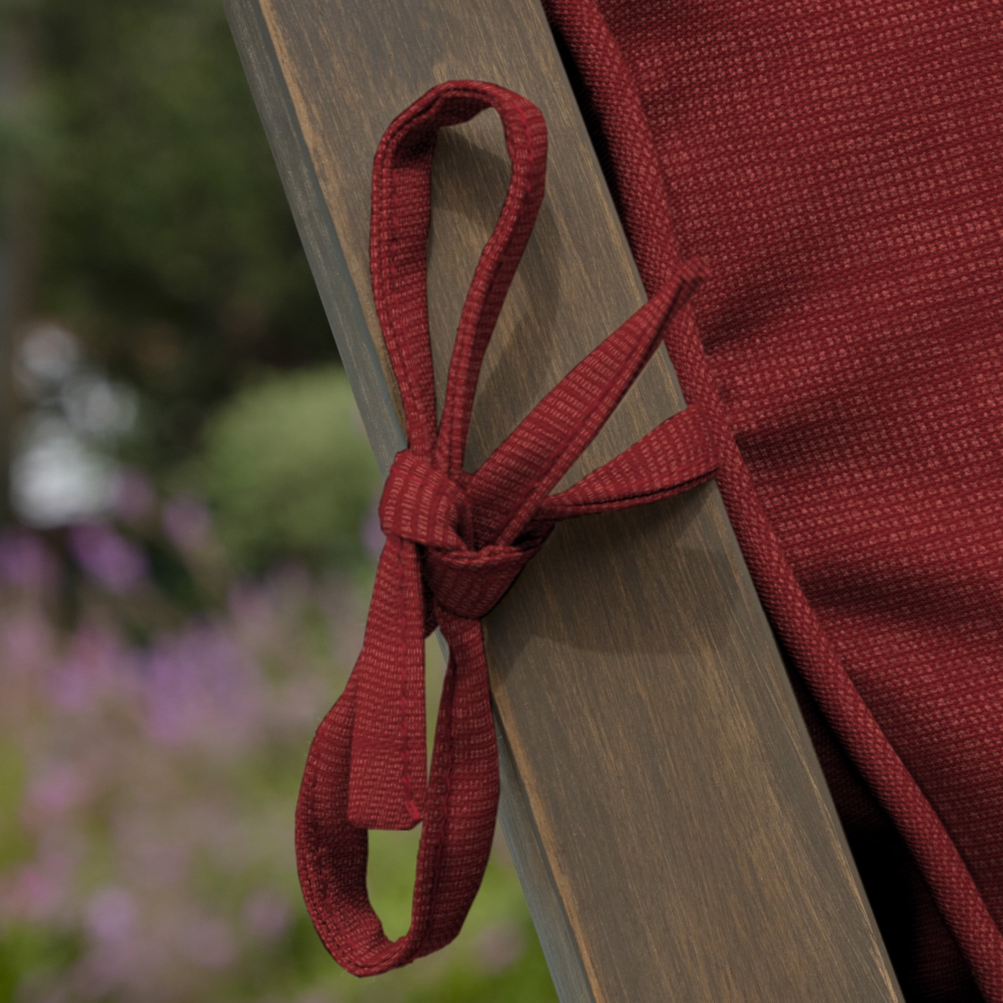 ARDEN Outdoor Plush Modern Tufted Blowfill Dining Chair Cushion, 21 x 40, Water Repellent, Fade Resistant, Tufted Cushion for Dining and Bistro Chairs, Ruby Red Leala
