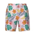 thumbnail image 4 of Lsque Mens Swim Trunks Tropical Plants Pattern - Bathing Suit Compression Liner - Beach Swim Shorts Swimwear - (S-3XL) - Stretch Quick Dry -3X-Large, 4 of 9