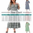 thumbnail image 3 of Liquidation d'Été 2025! Robe Grande Taille pour Femmes, Robe d'Été en Liquidation pour Femmes, Mode Sexy d'Été pour Femmes Grande Taille Imprimée Manches Courtes Col en V, 3 of 5