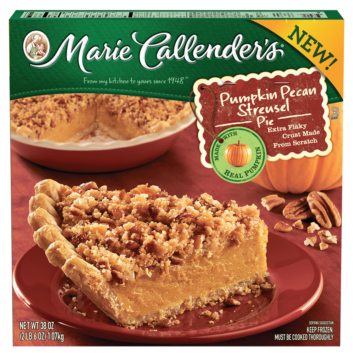 Marie Callender s Frozen Pie Dessert Pumpkin Pecan Streusel 38 Ounce