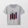 thumbnail image 2 of FamilyThread Kids Striped Shirts Short Sleeve Boy Girls July 4th Patriotic Tee Top Pattern Short Sleeve Round Neck Top T-shirt For Kids, 2 of 3