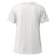 thumbnail image 5 of CHOK Offres Cyber&Monday Hauts d'Été pour Femmes T-Shirts Amples Patchwork pour Femmes Blouses et Hauts en Dentelle Florale Tendance Tunique à Manches Courtes Col Rond Grandes Tailles pour Femmes, 5 of 5