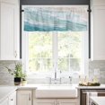 thumbnail image 3 of Summer Beach Kitchen Curtains Set Small Half Curtains 24 Inches Length, Ocean Nautical Coastal Tier Curtains and Valance Set, Seaside Aqua Beige Window Treatment Draperies for Cafe Bathroom Bedroom, 3 of 6