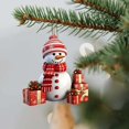 thumbnail image 4 of Clearance Under $1 Flat Acrylic Snowman Christmas Ornament with Knit Hat and Plaid Scarf - Style 4, 4 of 5