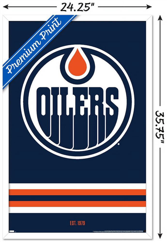 NHL Edmonton Oilers - Logo 21 Wall Poster, 22.375" x 34", Framed