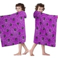 thumbnail image 4 of Spider Web Halloween Pattern Hooded Bath Towel，50"x30" for Ages 3 To 12 Kids, Quick Dry Lightweight Soft Microfiber Hood Beach Towel Cover Up for Kids, 4 of 7