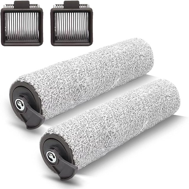 Brosse à Rouleau Réutilisable Compatible avec DreamTech H11 H11 MAX Aspirateur Sans Fil et Vadrouille Accessoires Pièces Microfibre X2 Brosse à Rouleau X2 Filtre