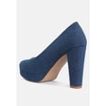 thumbnail image 3 of Kostur Denim Block Heel Pumps, 3 of 5