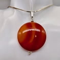 thumbnail image 4 of Carnelian 2" Long Round Pendant | 40mm (Carnelian) | Orange | 1 Pendant |, 4 of 8