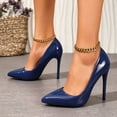 thumbnail image 2 of Women's High Heels Closed Pointed Toe Stilettos Wedding Shoes Lightweight Party Prom Elegant Dress Pumps Blue Size 7.5, 2 of 5