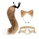 thumbnail image 1 of Orejas y cola larga falsas, regalos divertidos para mujeres y niñas, diadema para cosplay, baile de graduación marrón, 1 of 9