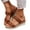 Brown, variant on Womens Wedge Slide Sandals Braided Platform Espadrilles Open Toe Summer Beach Walking Shoes