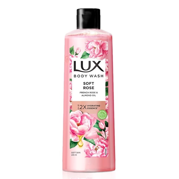 LUX Gel de baño con fragancia de rosa francesa y aceite de almendras - 245 ml /8.28 Fl.Oz