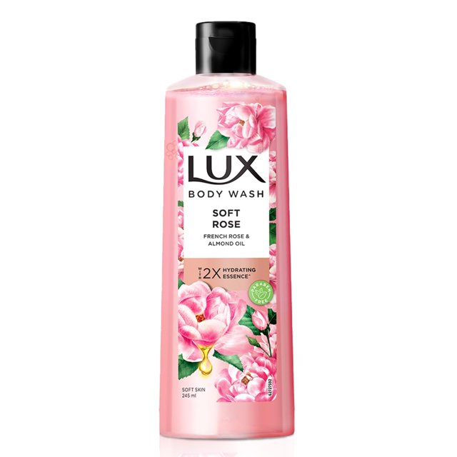 LUX Gel de baño con fragancia de rosa francesa y aceite de almendras - 245 ml /8.28 Fl.Oz