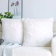 thumbnail image 2 of Fundas de cojines NorDeco HOME Luxury de piel sintética de 45 x 45 cm, color blanco, 2 of 6