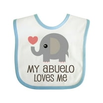 Inktastic My Abuelo Loves Me Boys or Girls Baby Bib