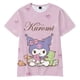 thumbnail image 4 of 2023 Anime Cartoon Summer Kuromi Camiseta My Melody Hello Kitty 3D Impresión Dibujos Animados Ropa Niño Niña Niño Moda Camiseta Casual Top, 4 of 5