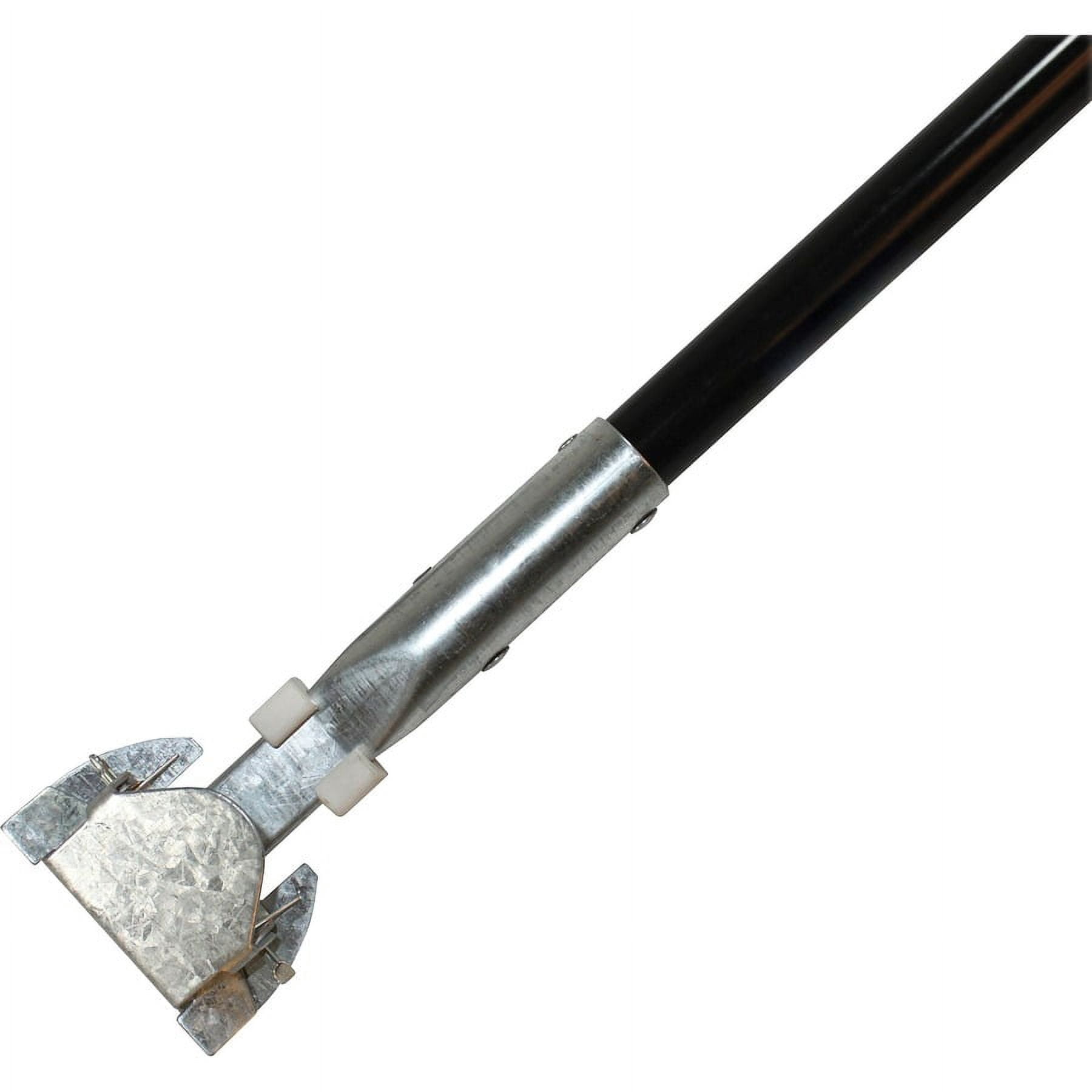 Genuine Joe Clip-on Dust Mop Steel Handle - 60" Length - 1" Diameter - Black - Vinyl, Steel - 12 / Carton