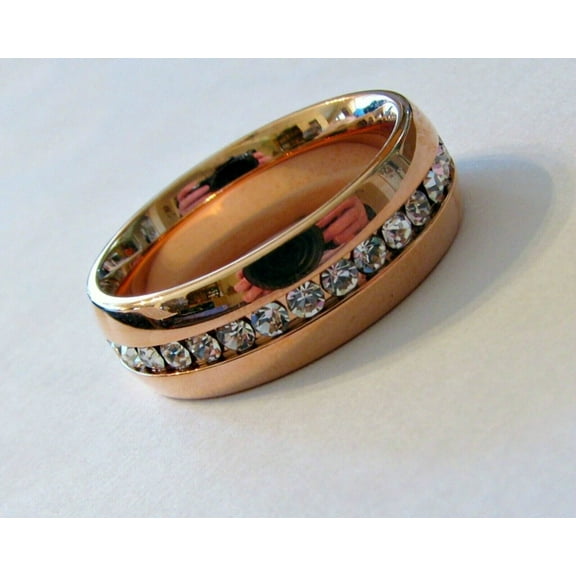 Forever Jewels 2 CT Round Cut Moissanite Men Wedding Engagement Band Ring 14K Rose Gold Plated