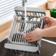 thumbnail image 2 of Escurridor de acero inoxidable Homaxy, estante de almacenamiento para organización de cocina, estante de secado, escurridor de platos ajustable, estantes organizadores para el hogarGris L Deng Xun unisex, 2 of 2