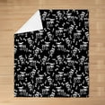 thumbnail image 3 of Halloween Theme Flannel Fleece Throw Blanket 40"x50" Kids Dog Skull Pattern Plush Blanket for Boys Girls Teens Cat Bones Fuzzy Blanket Boho Fish Gothic Bones All Season Bed Blanket, 3 of 6