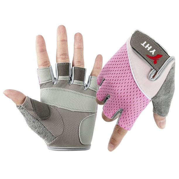 YHT Workout Gloves for Men and Women, Fingerless Weight Lifting Gloves